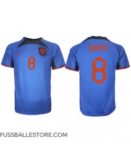 Günstige Niederlande Cody Gakpo #8 Auswärtstrikot WM 2022 Kurzarm